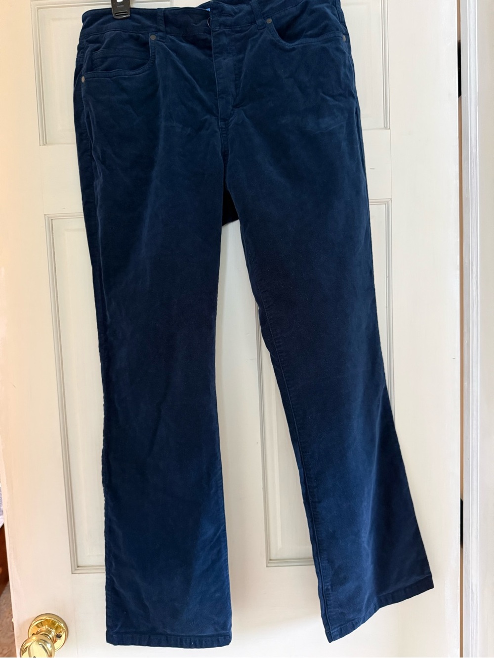 Classic Navy Velvet Flare Jeans